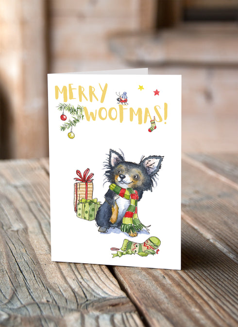 Chihuahua Black Christmas Card